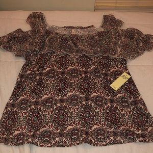 BRAND NEW Colorful Open Shoulder Blouse